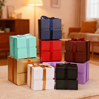Boîte cadeau minimaliste en ruban, vente en gros d'usine - Boîte d'emballage cosmétique pliable pour anniversaire, emballage cadeau haut de gamme, montage facile