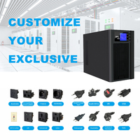 Fuente de Alimentación UPS de 1KVA 800W con Batería de Respaldo, Estabilizador de Voltaje AVR, Pantalla LCD para Computadora, CCTV, Router