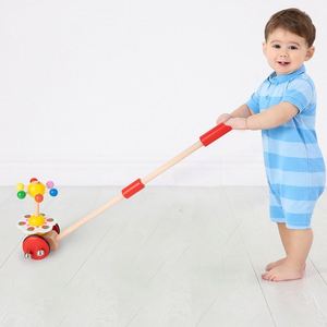 Juguete de Madera con Forma de Animal para Bebés, Seguro y Saludable, para Aprender a Caminar, Juguete Musical con Mariposas Desmontables para Empujar y Tirar - Product Image 2
