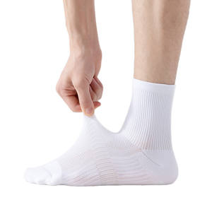 جوارب رياضية رجالية متوسطة الطول مضادة للبكتيريا ومزيلة لرائحة العرق، جوارب ركض ماصة للعرق وقابلة للتنفس بقاعدة رقيقة منشفة مناسبة للفصول الأربعة - Product Image 5