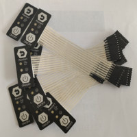 Nouveau clavier à membrane 2 touches avec deux interrupteurs à LED rétroéclairés ; Prototype de panneau frontal PC/PET, fabrication sur mesure