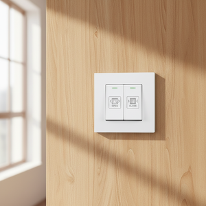 Interruptor de Luz Empotrado en Pared de Diseño Elegante con Marco de Vidrio Brillante, Estándar Europeo 86*86, 2 Botones, 1 Ví<span class=keywords><strong>a</strong></span>, en Colores Blanco, Negro, Gris y Dorado - Product Image 2