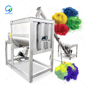 Mélangeur horizontal de ruban adhésif de tuile de plante de mélangeur de mélange chimique du SUS 304 500l 200l d'OCEAN moins cher - Product Image 1