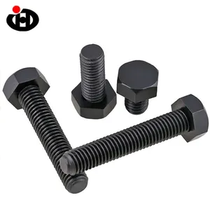 JingHong Hot Sale DIN 933 Galvanized GR8.8 Black Bolt Full Thread Hex Bolt