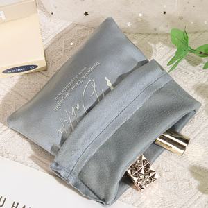 Bolsa antipolvo con cordón de terciopelo azul de Color personalizado de alta calidad, bolsa con cordón, logotipo personalizado, regalo de terciopelo, bolsas de compras para ropa - Product Image 2