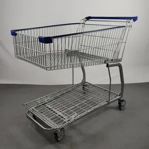 Metro Supermercado Estilo 145 litros Atacado Shopping Trolley com grande capacidade de carga