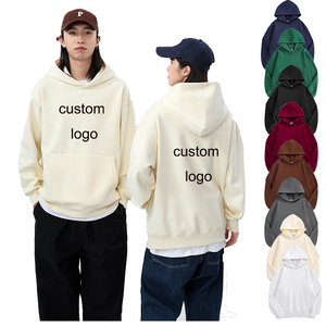 Sudadera con capucha de peso pesado, holgada, con hombros caídos, personalizada con logo, directa de fábrica, ropa de trabajo, camisa publicitaria bordada - Product Image 3