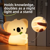 Veilleuse Koala en silicone, rechargeable par USB, à commande tactile, DIY, lampe de chevet colorée, lumière d'ambiance, cadeau d'anniversaire