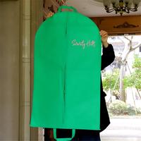 Housse de costume pliable personnalisée en non-tissé avec logo, réutilisable, avec poignée de transport, pour voyage, rangement de vêtements, robes et manteaux