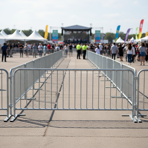 Portable Metal Crowd Control <strong>Barrier</strong> Outdoor Pedestrian Barricade Temporary Safety Fence For Event - Product Image 1