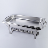 Ensemble buffet de plats à friction de luxe en acier inoxydable chauffe-plats pour hôtel et restaurant pour traiteur et buffet