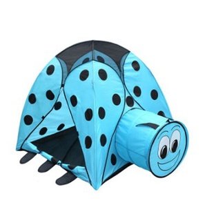 Tente de jeu pliable <span class=keywords><strong>pour</strong></span> enfants en forme de coccinelle avec tunnel en <span class=keywords><strong>filet</strong></span> - Product Image 6