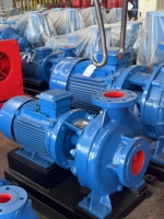 Pompa Booster Air Besi Cor Sentrifugal Satu Tahap Satu Hisap Efisiensi Tinggi 0.5 HP Aliran Besar untuk Bangunan Komersial CE