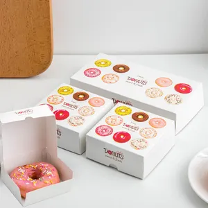 Custom Cardboard Mini Cake Hamburger Packaging Box Bento Cake Dessert Burger Cookie Donut Box