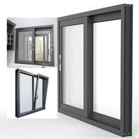 Fenêtre coulissante en aluminium moderne et personnalisée pour cuisine et maison, fenêtres coulissantes en verre