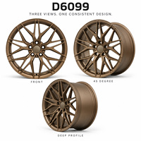 Jante forgée à dix branches, bronze mat, concave peu profonde, 18-22 pouces, 5x112 5x114.3, en aluminium 6061-T6 pour BMW Audi Mercedes-Benz