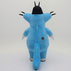 Costume de mascotte gonflable Oggy et les cafards, chat bleu corpulent, pour adulte, pour la publicité - Product Image 2