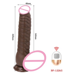 逼真伸缩摇摆硅胶假阳具强力振动阴茎玩具，适合女性成人性玩具 - Product Image 6