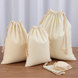 Eco Friendly Blank <b>Mini</b> <b>Black</b> Beige Canvas Cotton Drawstring <b>Bag</b> Custom Logo Cotton Dust <b>Bag</b> Gift Linen Drawstring Pouch - Product Image 4