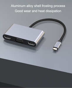 ฮับ USB-C 5-in-1 1MST สำหรับจอแสดงผลหลายจอ <span class=keywords><strong>4K</strong></span> <span class=keywords><strong>120Hz</strong></span> อะแดปเตอร์ VGA ตัวเรือนอะลูมิเนียมอัลลอยด์ รองรับการชาร์จ PD ตัวแยก USB 3.0 มีสินค้าในสต็อก - Product Image 3