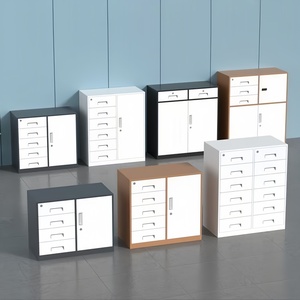 Armoire de classement murale en acier, mobilier de bureau sécurisé, <span class=keywords><strong>casier</strong></span> en acier à 1 porte, armoire basse à <span class=keywords><strong>5</strong></span> <span class=keywords><strong>tiroirs</strong></span>, <span class=keywords><strong>casier</strong></span> de classement noir - Product Image 4