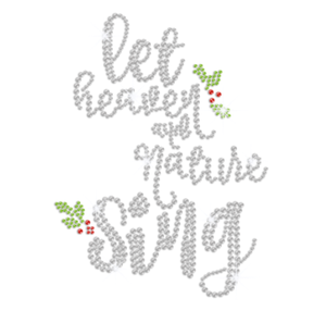 Laissez le ciel et la nature chanter le fer sur le décalcomanie de transfert de strass - Product Image 1