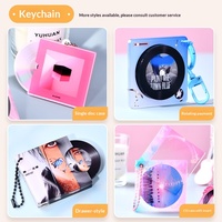 Porte-clés en acrylique NFC avec enregistrement musical, mini album personnalisé pour pendentif périphérique étoile carrée