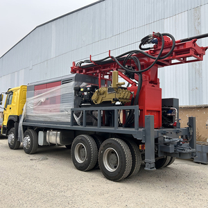 สว่านโรตารี่ติดตั้งบนรถบรรทุกเครื่องเจาะบ่อน้ำพร้อมปั๊มอัดอากาศส่วนประกอบหลักของเครื่องยนต์ - Product Image 3