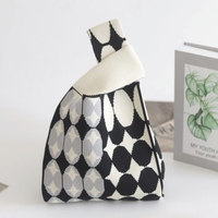 Sac à main ouvert en polyester tricoté doux et petit, tendance, personnalisable, décontracté, sac de poignet pour femmes, mini sac à main