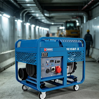 Générateur diesel portable 15 kW 16 kW, refroidi par air, bicylindre, moteur CP2V98, démarrage électrique, monophasé/triphasé, puissance égale