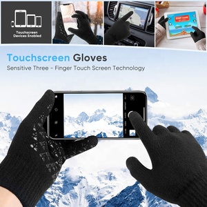 Negro De las mujeres De los hombres antideslizante térmica teléfono inteligente conducir montar Guantes De Invierno pantalla táctil, Guantes Invierno, Guantes Invierno - Product Image 2