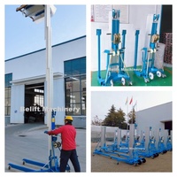 200kg 400kg Durable Mobile Manuel Matériel Ascenseur De Levage En Aluminium Main Gerbeur Chariot Élévateur De Matériel