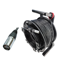 Câble Ethernet LVXINDA XLR EtherCON Cat6A OFC SFTP 8 broches sur bobine, robuste, pour applications tactiques, mixeurs numériques, 10 Gbit/s, configuration professionnelle