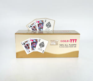 <span class=keywords><strong>777</strong></span> naipes borde dorado juegos de <span class=keywords><strong>casino</strong></span> de alta calidad naipes de plástico impermeables - Product Image 6