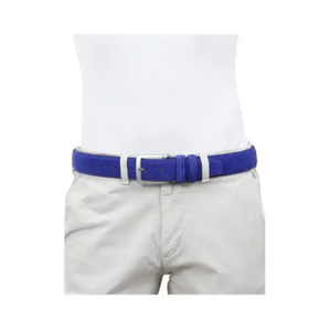 Chất Lượng Đảm Bảo Sapphire Màu Xanh Da Lộn Da Chất Liệu Ý Handmade Người Đàn Ông Sang Trọng Của Thắt Lưng Bán Buôn Cho Xuất Khẩu - Product Image 2