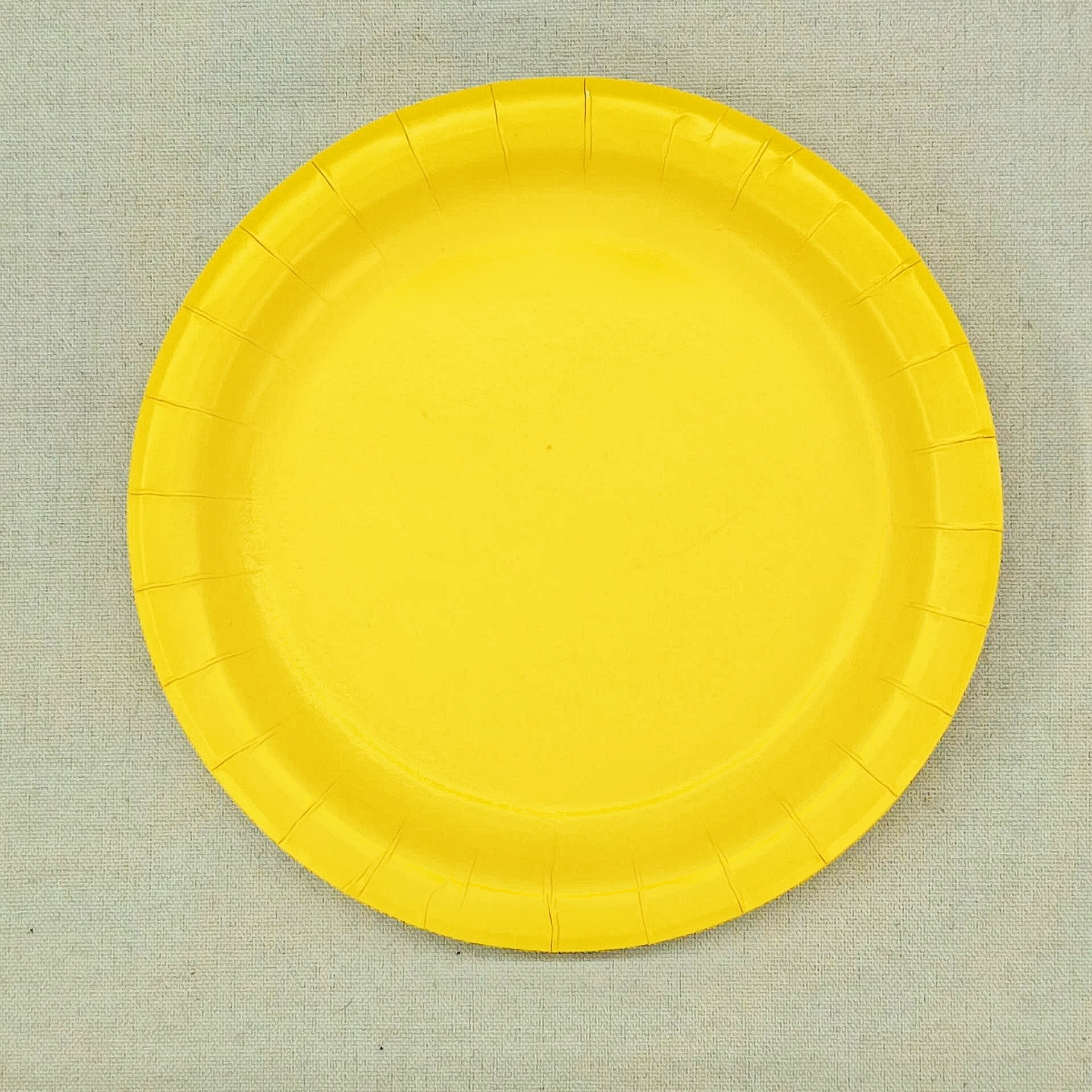 จานสีเหลือง 9 นิ้ว*10 ชิ้น