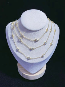 DIY, breloques en laiton plaqué or 18 carats, étoiles en zircon, fabrication de bijoux, chaînes - Product Image 4