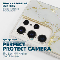 Étui de téléphone à impression UV Étui de téléphone à paillettes antichoc en TPU pour Samsung Galaxy S24 S23 S22 Étuis de téléphone ultra