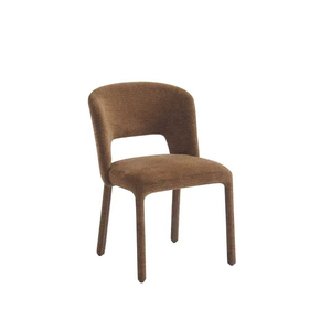 Modern Light Luxury Round MDF Wood Grain <strong>Dining</strong> Table <strong>Set</strong> with <strong>4</strong> Fully Upholstered <strong>Fabric</strong> <strong>Dining</strong> <strong>Chairs</strong> Nordic Minimalist Style - Product Image 6