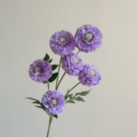 Barang baru 2025 6 kuntum bunga peoni buatan sutra biru Peony untuk dekorasi acara pernikahan