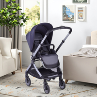Poussette bébé personnalisée Baypie BP168-2 avec siège réversible et nacelle amovible, service OEM/ODM offert