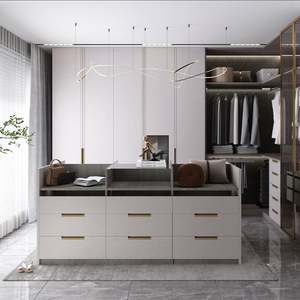 Armarios Modulares de Diseño Personalizado de Alta Gama, Armario de Madera Moderno para Dormitorio - Product Image 4