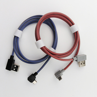 El mejor cable USB de 90 grados en ángulo recto de alta velocidad 2,0 Micro 480Mbps Cable de cargador para computadora portátil Android