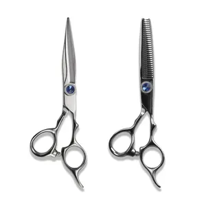 Hair Cutting Hairdressing Scissors 6 Inch Barber Scissors Shears Set with 440c Steel For Salon and Home use Tijeas