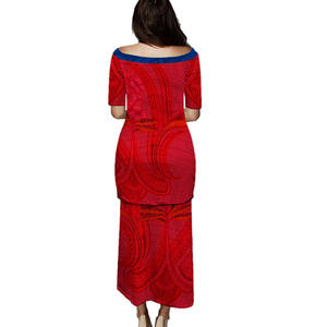 Самоа пулетаси Oem, оптовая продажа, флаг Самоа с печатью, цветы Teuilia, традиционные узоры большого размера, платье с логотипом на заказ, элегантная юбка - Product Image 2