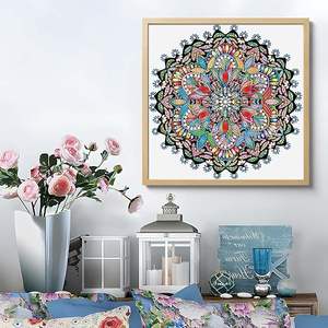 <span class=keywords><strong>Mandala</strong></span> Set DIY Diamant <span class=keywords><strong>Peinture</strong></span> Kits Avec Cristal Partiel Diamant pour La Maison Décoration Murale Cadeau - Product Image 5