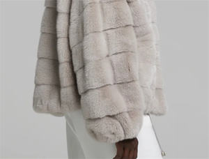 Cappotto di pelliccia di <span class=keywords><strong>visone</strong></span> <span class=keywords><strong>blu</strong></span> argento cappotto di <span class=keywords><strong>visone</strong></span> Premium da donna tinta unita grigio giacca spessa di lunghezza regolare isolante capispalla - Product Image 5