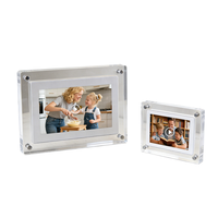 Cadre photo numérique en acrylique 5/7/10 pouces 4 Go avec écran IPS haute luminosité, prise en charge vidéo MP4 et MP3, batterie rechargeable