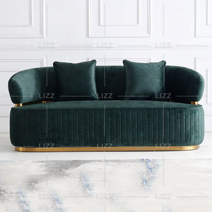 أثاث صالون فوشان أثاث منحني فاخر 1 + 2 + 3 مقاعد غرفة معيشة إيطالية - Product Image 4