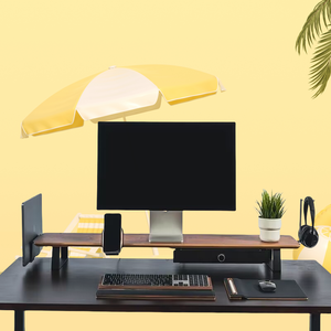Los más vendidos Organizador de oficina en casa Escritorio y estante de madera Solución de espacio de trabajo elegante - Product Image 2